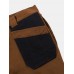 Men Colorblock Multi Pocket Ankle Length Soft Breathable Cargo Pants