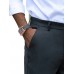 Men Pures Color Front Button Zipper Fly Ankle Length Work Pants