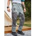 Men Colorblock Pocket Utility Ankle Length Soft Breathable Cargo Pants