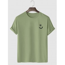 Men's Cartoon Smiley Casual Short Sleeve T-Shirt